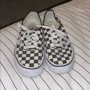 black and white checkered vans